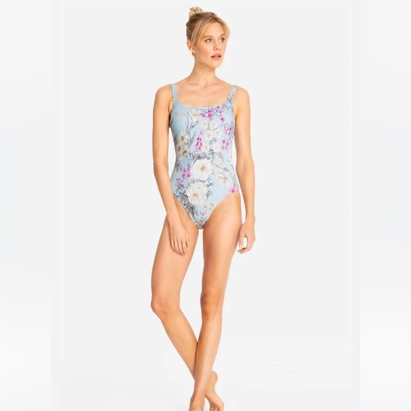 JOHNNY WAS Belladonna Floral One Piece Swimsuit - Size Small - Picture 1 of 7